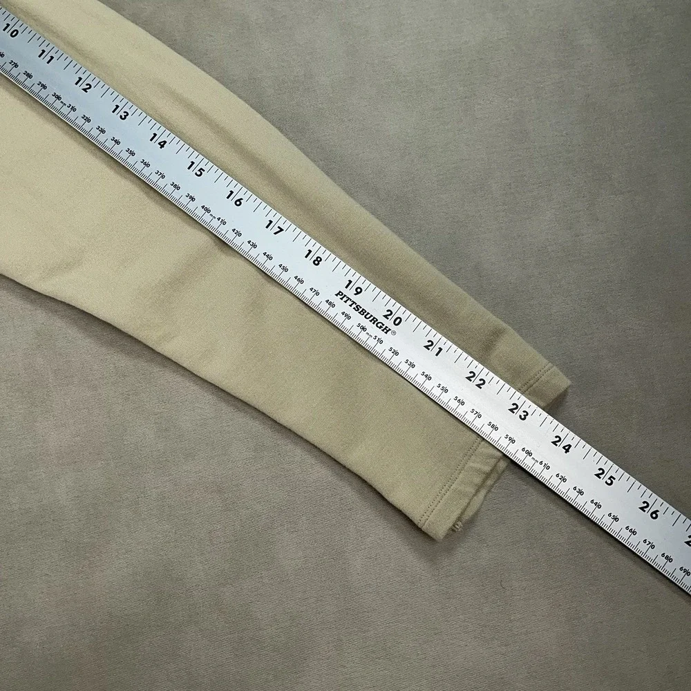 Lululemon Shirt Womens 14 Beige Long Sleeve Curved Hem Relaxed Fit Flowy Stretch